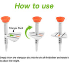 Adjustable Golf Tee With Triangular Directional Marker