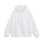 Fall Winter Fleece-Lined Hooded Pullover Sweatshirt
