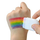 6 Color Fan Brush Pride Rainbow Face Paint Stick