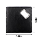 PU Leather Drink Coaster with Bottle Opener