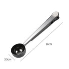 2-In-1 Stainless Steel Coffee Measuring Scoop W/ Bag Clip