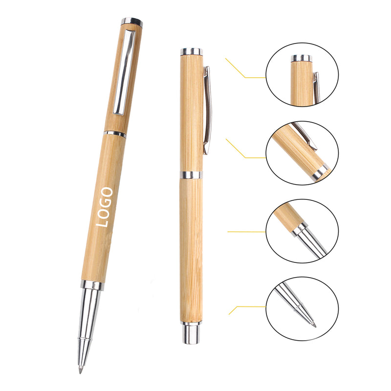 Bamboo Ballpoint Pen With Sleeve
