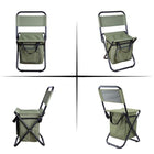 Outdoor Folding Chair with Ice Pack Pouch and Carrying Handle