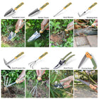 9 Piece Stainless Steel Gardening Hand Tools Set