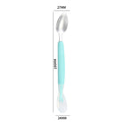 Stainless Steel Baby Dual-Headed Fruit Puree Scraping Spoon