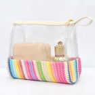Eco-Friendly Straw PVC Cosmetics Storage Organizer Bag
