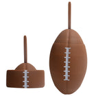 25 Oz Rugby Football Shape Collapsible Silicone Water Bottle