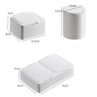Press-Type Desktop Mini Storage Box Set Of 3 For Office