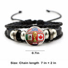 Snap Closure Braided Leather Bracelet
