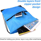 Cinch Bag Sackpack With Zipper For School Yoga Sport Gym