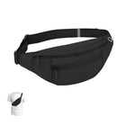 Large Crossbody Fanny Pack With 4 Zipper Pockets For Travel