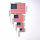 Wooden Flagpole Hand-Waved Flag