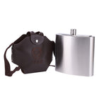 Stainless Steel Outdoor Wine Bottle With Leather Case