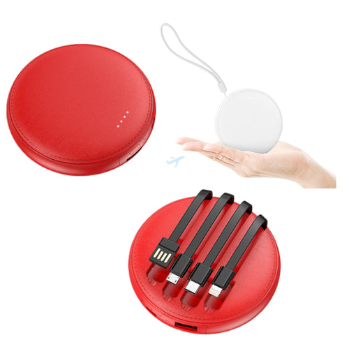4-In-1 Mini Round Power Bank