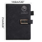 A5 Pu Leather Cover Notebook With Pen Holder