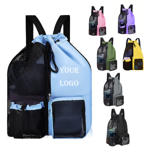 Mesh Waterproof Drawstring Backpack