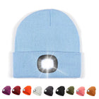 Unisex Warm Beanie With Rechargeable Usb Light