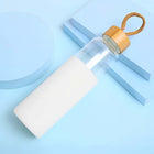 16oz Glass Water Bottles with Bamboo Lid