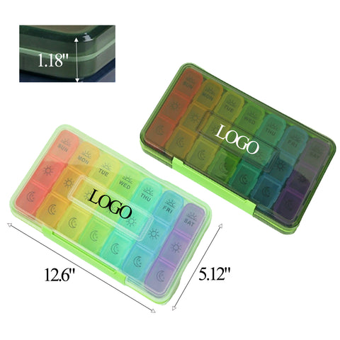 Three Meals a Day Pill Box Sealed Medication Organizer