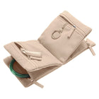 Multi-Compartments Velvet Jewelry Organizer Bag With Zipper