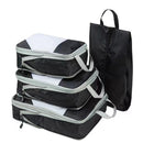 Nylon 4 Set Compression Packing Cube Luggage Organizer Bag