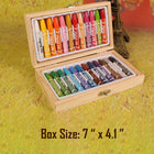 24 Colors Crayons Wooden Box Set