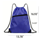 Sport Zipper Pocket Drawstring Backpack