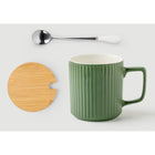 Wood Lid Ceramic Coffee Mug