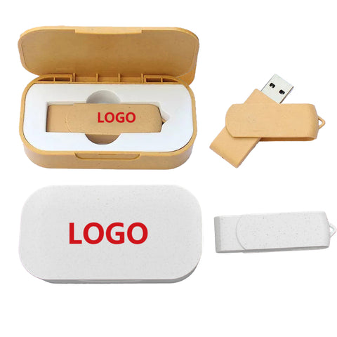 32G Degradable Wheat Straw Flash Drive Usb3.0