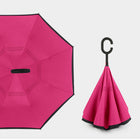 Inversion Auto Open Umbrella w/ C-Shape Handle