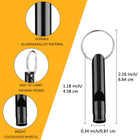 Survival Aluminum Whistle With Key Chain