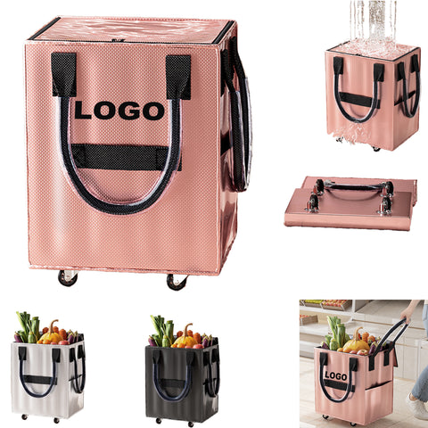 Foldable Shopping Luggage Bag With Wheels
