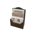Wooden Perpetual Calendar Desktop Ornament