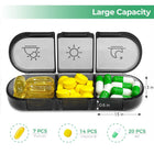 Portable Pill Box Weekly Pill Organizer 7 Day 3 Times