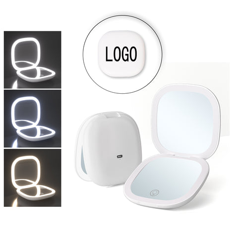 Illuminated 5x Compact Vanity Mirror