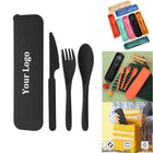 3 Pieces Wheat Straw Cutlery Utensil Set