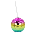 Disco Ball Cup With Straw