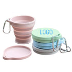 Silicone Collapsible Water Bottle with Lid & Hook