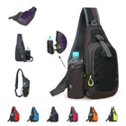 Athletic Casual Chest Bag with Detachable Water Bottle Pouch
