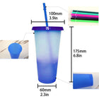 24Oz Mood Tumbler W/ Straw & Lid,Food-Grade Pp Cup