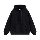 Fall Winter Fleece-Lined Hooded Pullover Sweatshirt