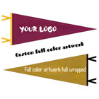 Full Color Custom 9" x 24" Felt Pennant Triangle Flag