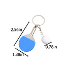 Simulated Table Tennis Racket Set Keychain