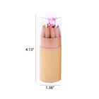 12 Colored Pencils In Tube W/Sharpener