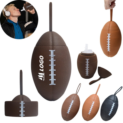 25oz Silicone Football Water Bottles