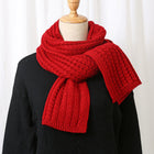 Solid Color Knitted Scarf for Autumn Winter