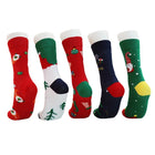 Winter and Autumn Fleece-Lined Christmas Mid-Calf Socks