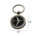 Zinc Alloy Round Rotating Aircraft Keychain