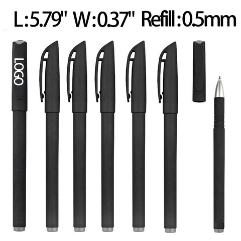 334 Black Gel Pen with Rubberized Grip
