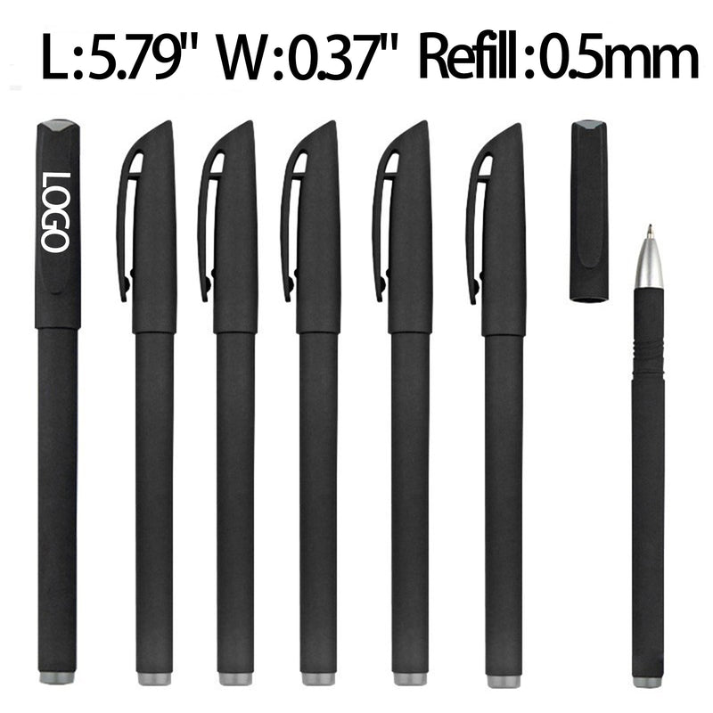 334 Black Gel Pen with Rubberized Grip